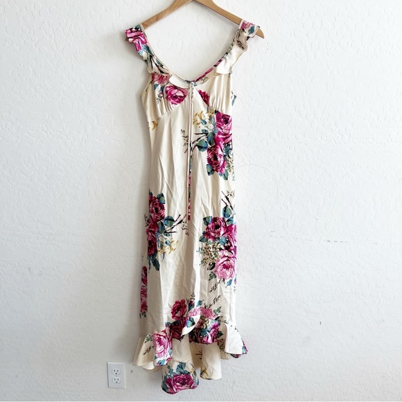 Betsey Johnson x Urban Outfitters Vintage Satin Floral Dress - Picture 2 of 9